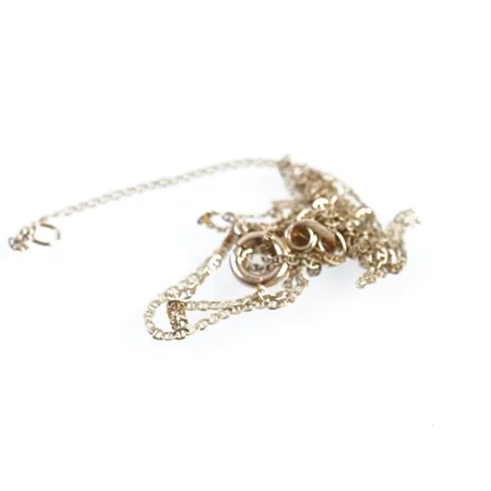 Halskedja, 18k, defekt Vikt: 1,3 g