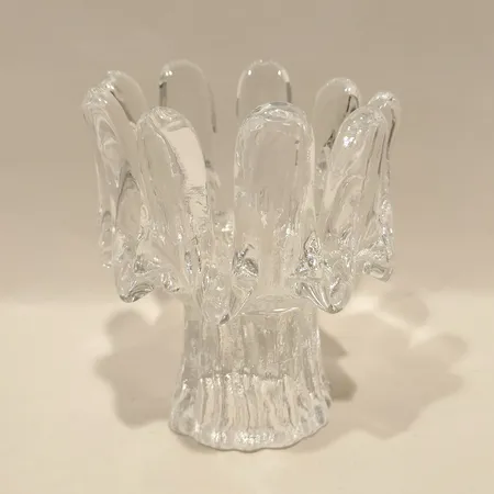 Ljuslykta, Sunflower, Göran Wärff, Kosta Boda, höjd 12mm, Ø10mm, kristallglas