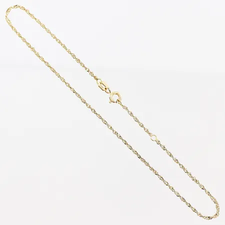 Vristlänk Singapore, 22,5/24,5cm, bredd 1,5mm, 18K Vikt: 1,2 g
