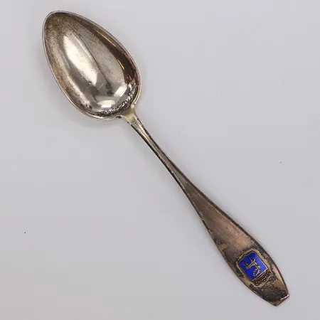 Sked, längd 16,5cm, vapensköld, 813/1000 silver Vikt: 22,9 g