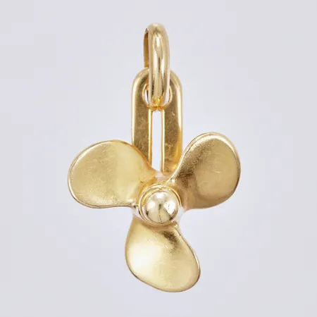 Hänge propeller, längd ca 2,7cm, 2-16mm, rörlig propeller, 18K  Vikt: 6,1 g
