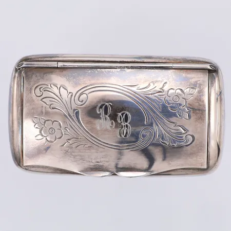 Dosa, monogram RB, 75 x 40 x 18mm, importstämpel, 830/1000 silver Vikt: 57,3 g