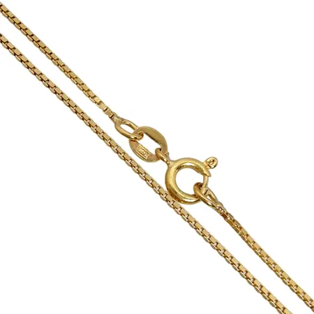 Halskedja Venezia, 18K guld, tillverkarstämpel Impa, längd 40,0 cm, bredd 1 mm, fint skick Vikt: 3,4 g