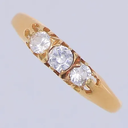 Ring, vita stenar, stl 17, år 1923, 18K Vikt: 1,2 g