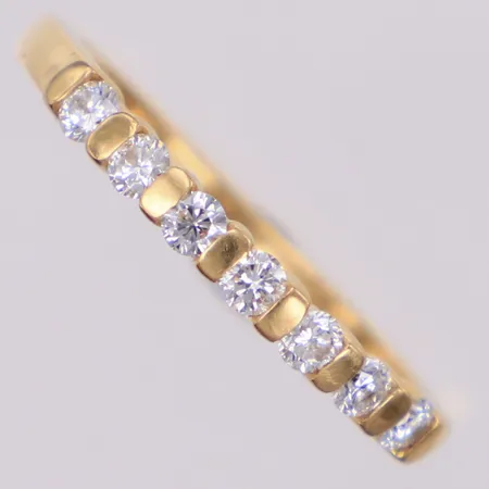 Alliansring med briljantslipade diamanter 0,28ctv, stl 17, 18K Vikt: 2,6 g