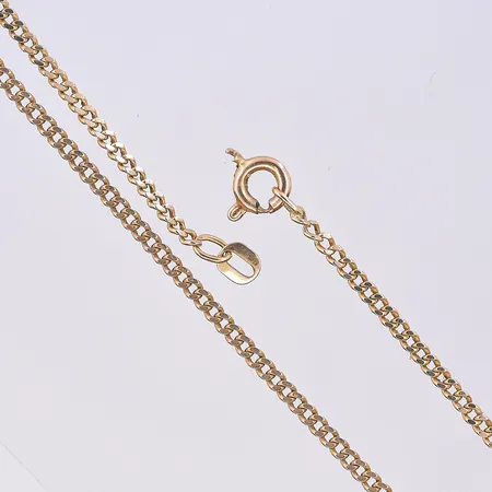 Kedja Pansar, längd 51 cm, bredd 2 mm, defekt lås, 18K. Vikt: 7,2 g