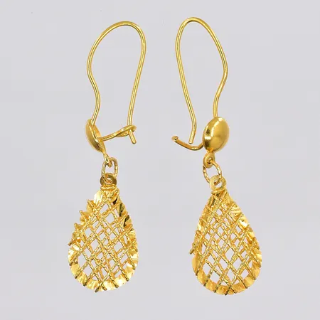 Ett par örhängen 40x10mm, 21K Vikt: 2,9 g