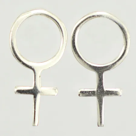 Ett par örhängen, Venussymbolen, längd 15,5mm, bredd 8mm, 925/1000 silver  Vikt: 0,6 g