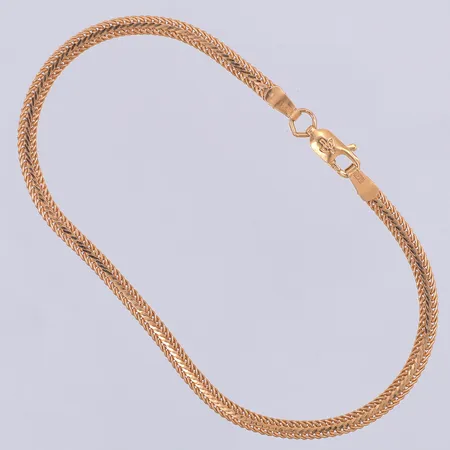 Armband, Rävsvans, 18,5cm, bredd3mm, Guldfynd, 18K Vikt: 3,7 g