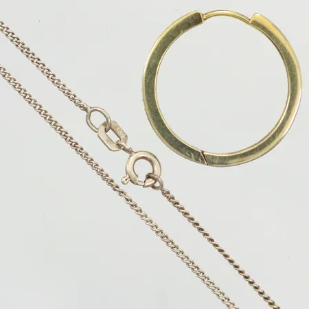 Kedja, udda örhänge, stenar, defekt, silver  Vikt: 4,5 g