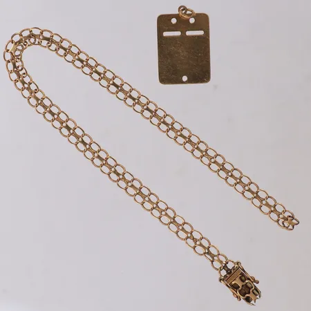 ID-bricka, gravyr, Armband, defekt, 18K Vikt: 6,8 g