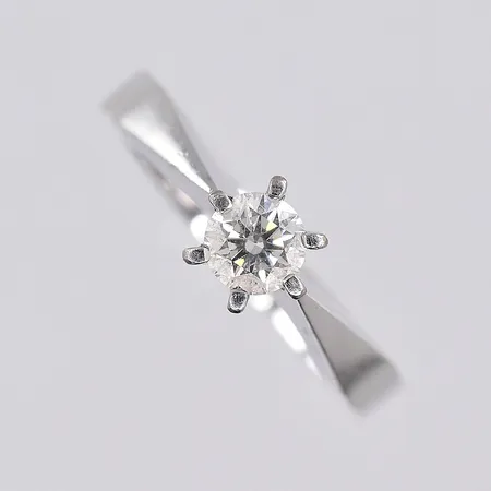 Ring med diamant 0,30ct enligt gravyr, stl 16¼, vitguld, Wissings Guld, 18K Vikt: 4,7 g