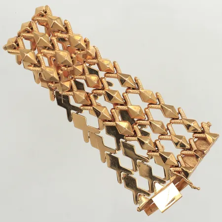 Armband, längd 18cm, bredd 21mm, 18K  Vikt: 27,6 g