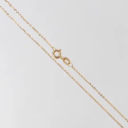 Kedja Ankar, längd 42cm, bredd 0,5mm, 18K.  Vikt: 1,1 g
