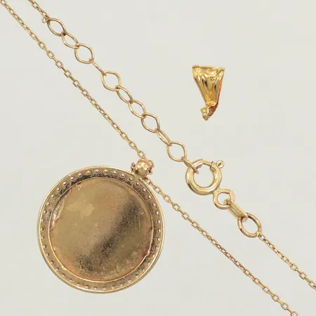 Hänge, kedja, defekt, 14K  Vikt: 2,9 g