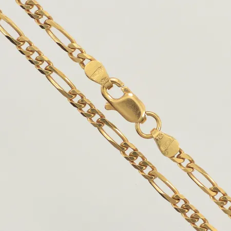 Kedja Figaro, längd 50cm, bredd 2,5mm, 18K  Vikt: 10,8 g