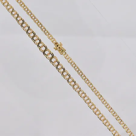 Collier doserad Bismarck, 43,5cm, bredd 3,8-6,6mm, 18K Vikt: 15,5 g