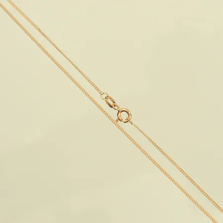 Halskedja, pansar, längd 36cm, bredd 1mm, 18K, 1,5g Vikt: 1,5 g