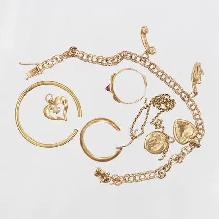 Diverse guld, defekt, 18K Vikt: 13,8 g