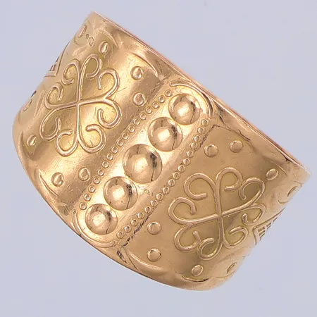 Ring, norrbotten, stl 18, Boströms guld, något skev, 18K Vikt: 5 g