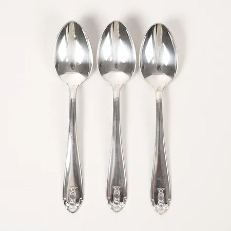 Tre kaffeskedar, modell Vasa, längd ca 12,1cm, 830/1000 silver Vikt: 40,1 g