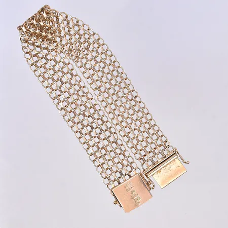 Armband X-länk, längd 19 cm, bredd 16 mm, 18K. Vikt: 17,8 g