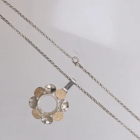 Kedja, längd 50cm, Hänge, längd 51mm, Ceson, Göteborg, år 1969, 830/1000 silver Vikt: 15,4 g