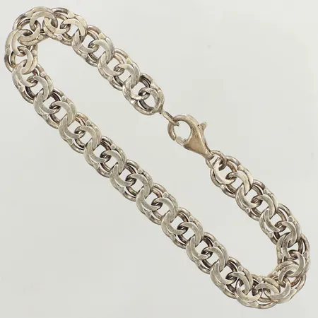 Armband Bismarck, längd 19cm, bredd 7,8mm, 925/1000 silver  Vikt: 12,4 g