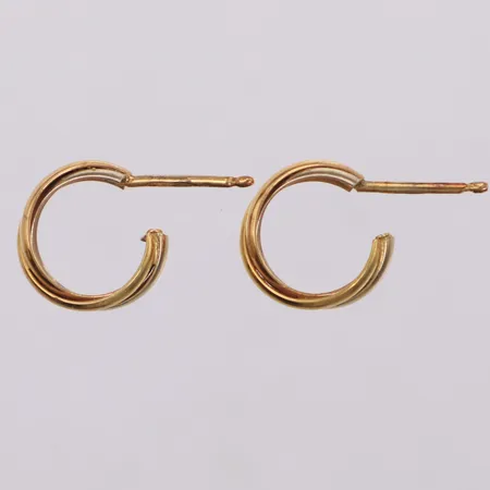 Ett par örhängen, längd 13,1mm, bredd 4,2mm, saknar snurrebussar, 18K Vikt: 2,9 g