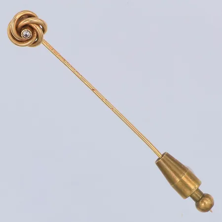 Nål, vit sten, 60mm, Ceson år 1958, stopp ej i guld, ej med i vikt, 18K Vikt: 1,4 g