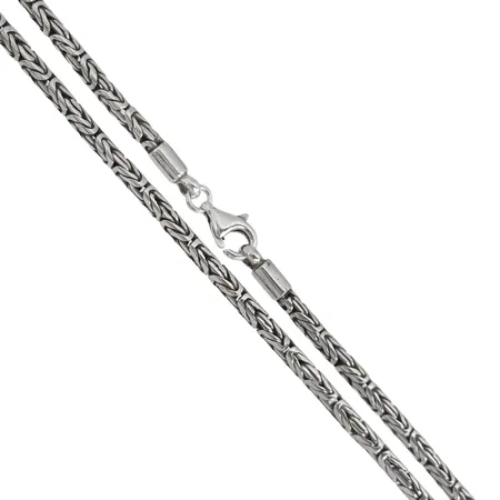 Halskedja Kejsarlänk, silver 925/1000, längd 45,5 cm, bredd 3 mm, fint skick  Vikt: 24,8 g