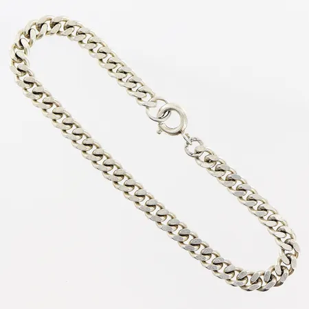 Armband Pansar, 19,5cm, bredd 5mm, silver 925/1000. Vikt: 12,8 g