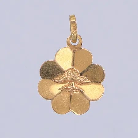 Hänge, fyrklöver, träd, 17mm, 18K Vikt: 0,5 g