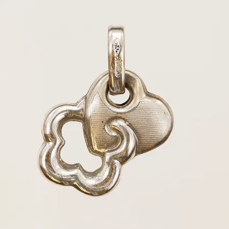 Hänge, 24mm, ihåligt, vitguld, 18K Vikt: 1,8 g