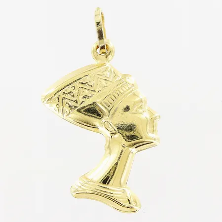 Hänge, Nefertiti, 30x12mm, ihålig, 18K.  Vikt: 2,3 g