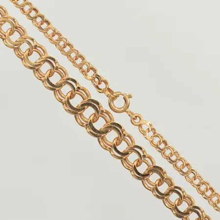 Collier doserad Bismarck, längd 43cm, bredd 3,4-7mm, 18K  Vikt: 12,4 g