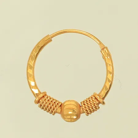 Udda örhänge Ø12mm, bredd 1,8-3,9mm, 21K Vikt: 1 g