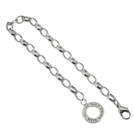 Armband, silver 925/1000, THOMAS SABO CHARM CLUB, längd 18 cm, total längd inkl. avslutande charm 19,5 cm, länkens bredd 5 mm Vikt: 8,3 g
