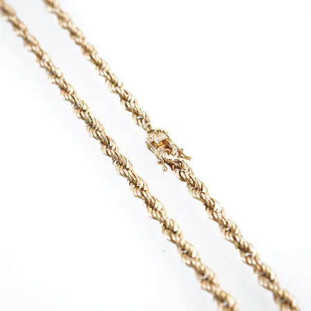 Halskedja, cordell, 58cm, bredd 5mm, 18k Vikt: 13,5 g