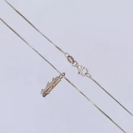 Kedja, Venezia, 45cm, ej design, Hänge Emma Israelsson, 18mm, 925/1000 silver. Originaletui Vikt: 3,9 g