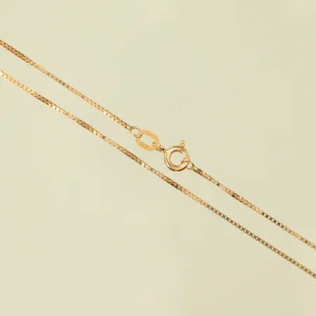 Halskedja venezia, 42cm, bredd 0,8mm, GHA, 18K  Vikt: 2,3 g