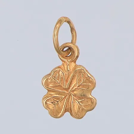 Hänge, fyrklöver, 14mm, 18K Vikt: 0,5 g