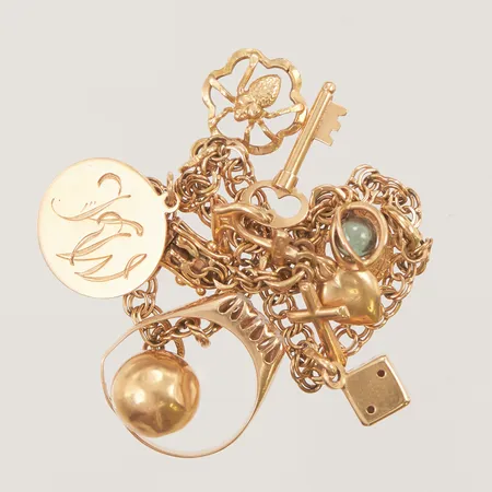Diverse guld, skadat, 18K 14,2g.
