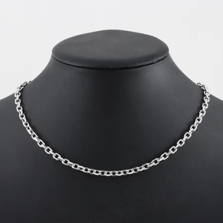 Collier ankarlänk, längd 45cm, bredd 4,5mm, silver Vikt: 25,6 g
