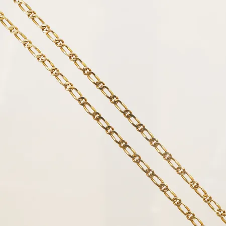 Kedja, Figaro, 41,5cm, bredd 4mm, 18K Vikt: 16,4 g