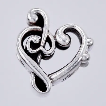 Berlock Hjärta, Pandora, längd: ca 1,2cm, bredd: ca 11mm, 925/1000, silver  Vikt: 3,2 g