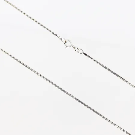 Kedja, 45,5cm, bredd 1,5mm, vitguld, 18K Vikt: 4,8 g