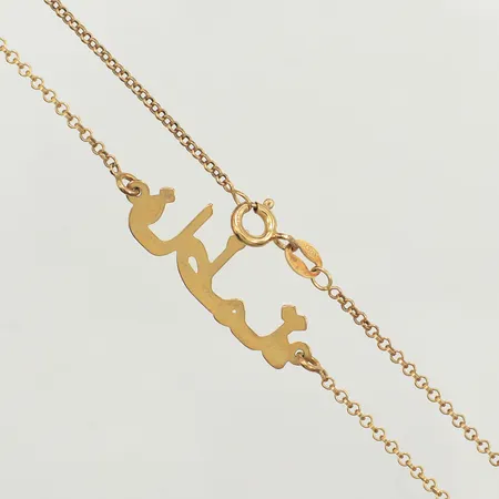 Collier med integrerat hänge, längd 54cm, bredd 1,7-11mm, förgyllt, 925/1000 silver Vikt: 3,8 g