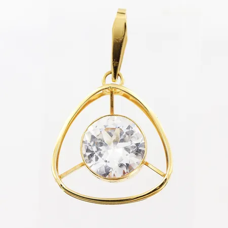 Hänge, bergskristall, 26x45mm, Ceson, Göteborg, 18K Vikt: 6,3 g