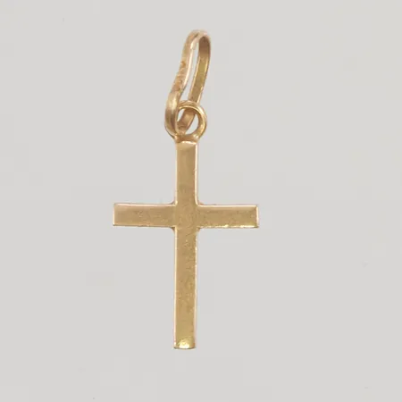 Hänge Kors, längd: 14mm, 18K, 0,5g Vikt: 0,5 g